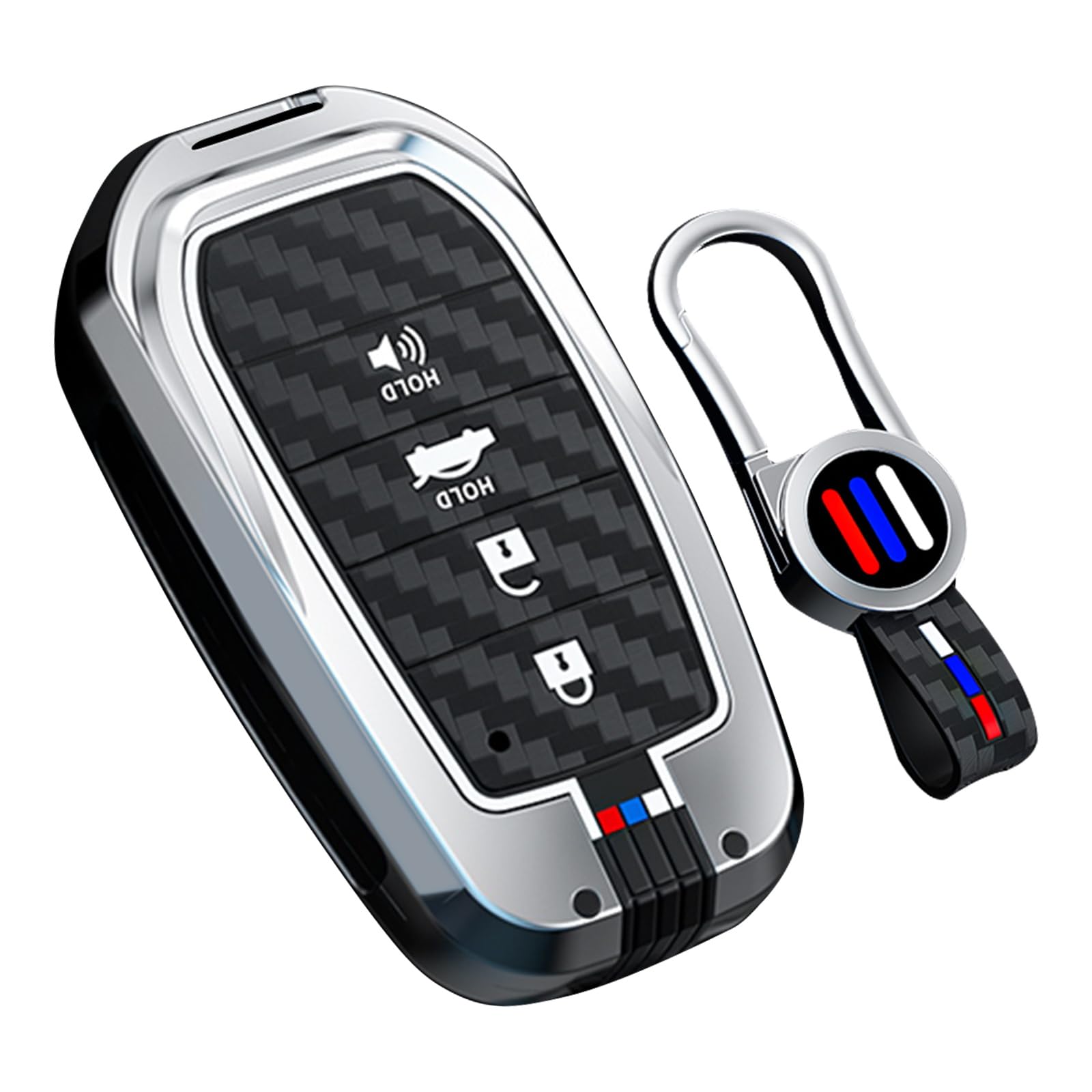 

[TECART] Чехол для ключа, предназначенный для Toyota, Чехол для ключа Toyota Yaris Cross, Брелок для ключа Toyota Alphard, серебряный