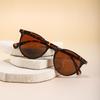 2026 Retro Korean Style Women's Round Polarized Sunglasses - UV Protected, High-End Brown Frame