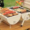 Barrel Grill Camping Barbecue Smoker Lightweight Ventilated Barbecue Barrel Grill for Porch Backyard Home Balcony Camping Patio