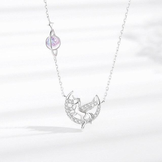 925 Sterling Silver Zircon Pendant Necklace Necklace Women Fashion Jewelry