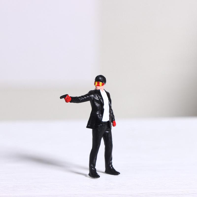 1 Pezzo 1/64 Miniatura Pographer Tavolo da Sabbia Paesaggio Mini Figura Modello Oggetti di Scena Creativo Pografia Esposizione Collezione Decorazione