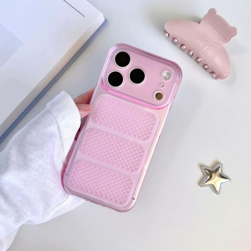 Breathable mesh heat dissipation is suitable for iPhone18promax simple mobile phone case Apple 17 fine hole anti-drop soft cover 16