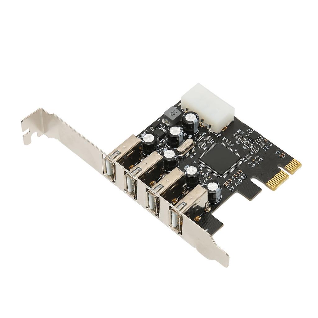 PCI E to USB Expansion Card Hub 4 USB2.0 Ports Support Hot Plug Internal USB Hub for Win 10 8 7 for Linux for OS X