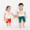 HOT loungewear for [MIKIHOUSE BISCUITS] Short-sleeved girls, kids' clothing, red, 80cm, 72-7302-490