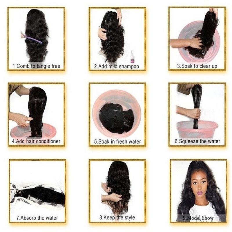 European American Wig Dyed Gradient Gold Long Curly Hair High-temperature Silk Synthetic Headband