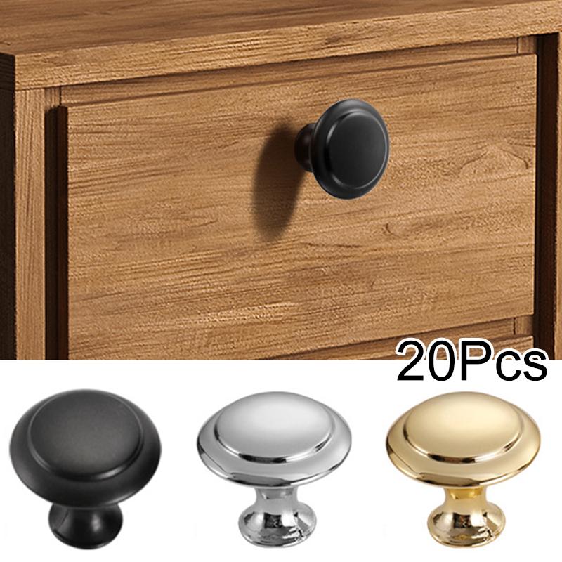 20Pcs/Pack Drawer With Screws Door Knobs Hardware Cupboard DIY Cabinet Handles Stainless Steel Kitchen