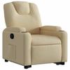 Vidaxl Lift-Up Recliner Armchair, Cream, Fabric Upholstered