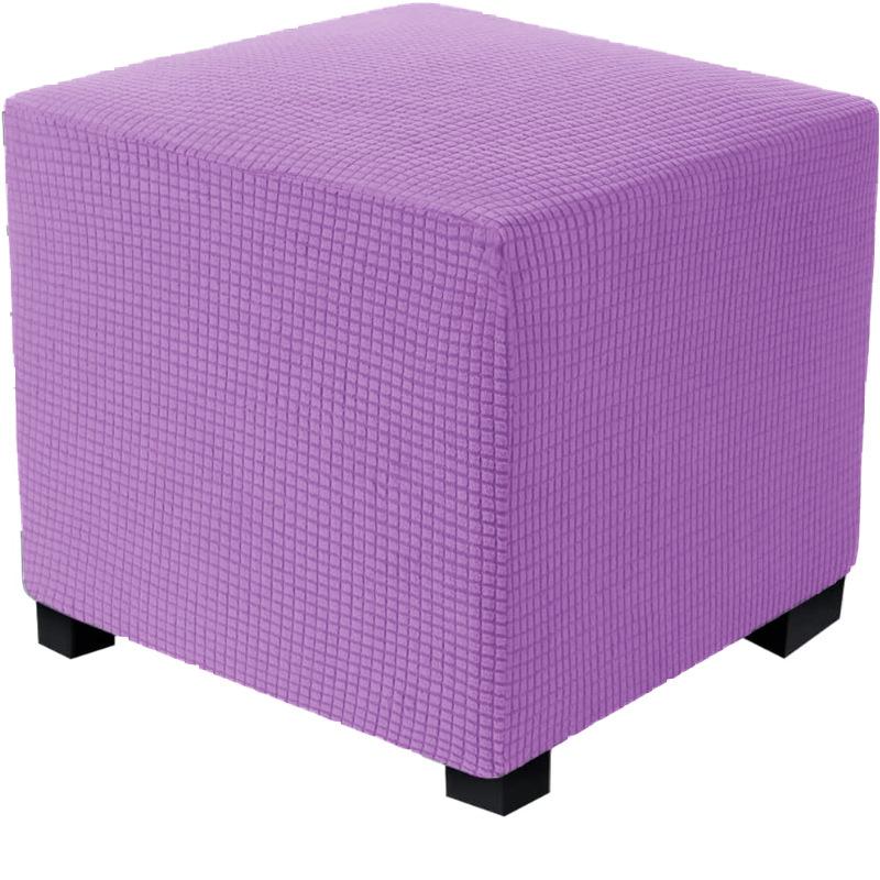 1PC Jacquard Stretch Ottoman Stool Cover Elastic Square Footstool Covers All-inclusive Durable Footrest Slipcovers Living Room
