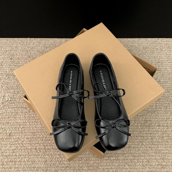 

Модная летняя обувь женская женская обувь мягкие оксфорды женские с бантом 2025 платье новая кожа бабочка Мэри Джейн бабочка-узел 35