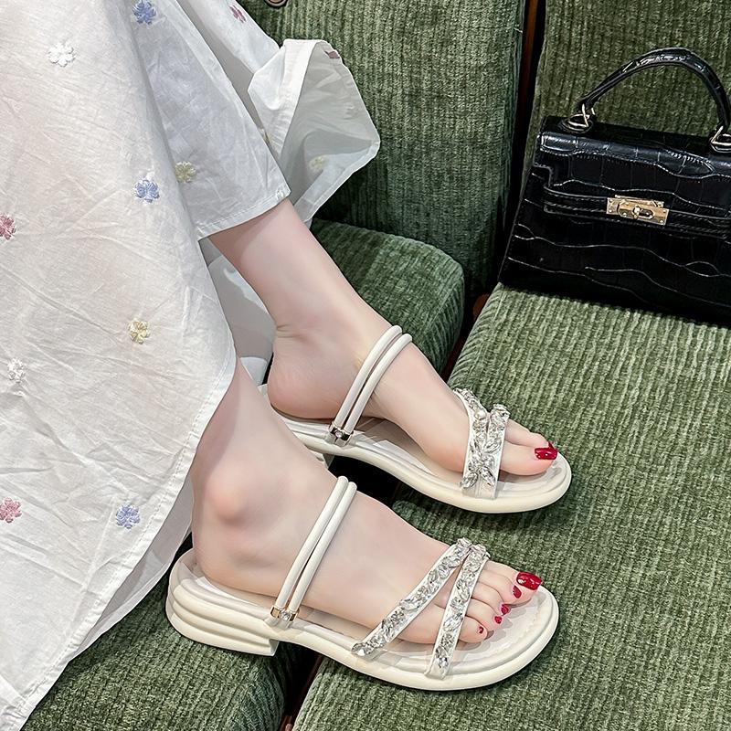 

Fashion Shoes Slippers Casual Summer Clogs Woman Slides Luxury Beach 2025 Rome Scandals Female Shoes Ladies Slippers Luxury 35 абрикосовый