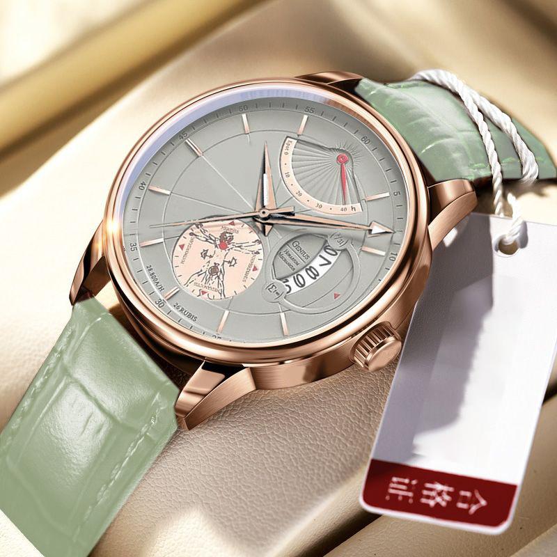 Men's Watch Sports Brand Light Luxury Trendy Stainless Steel Waterproof Fully Automatic Quartz Male Fashion Clock Watches