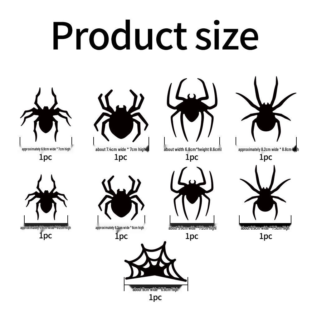 3D LED Spider & Bat Halloween Window Decoration Lights (Purple & Green)