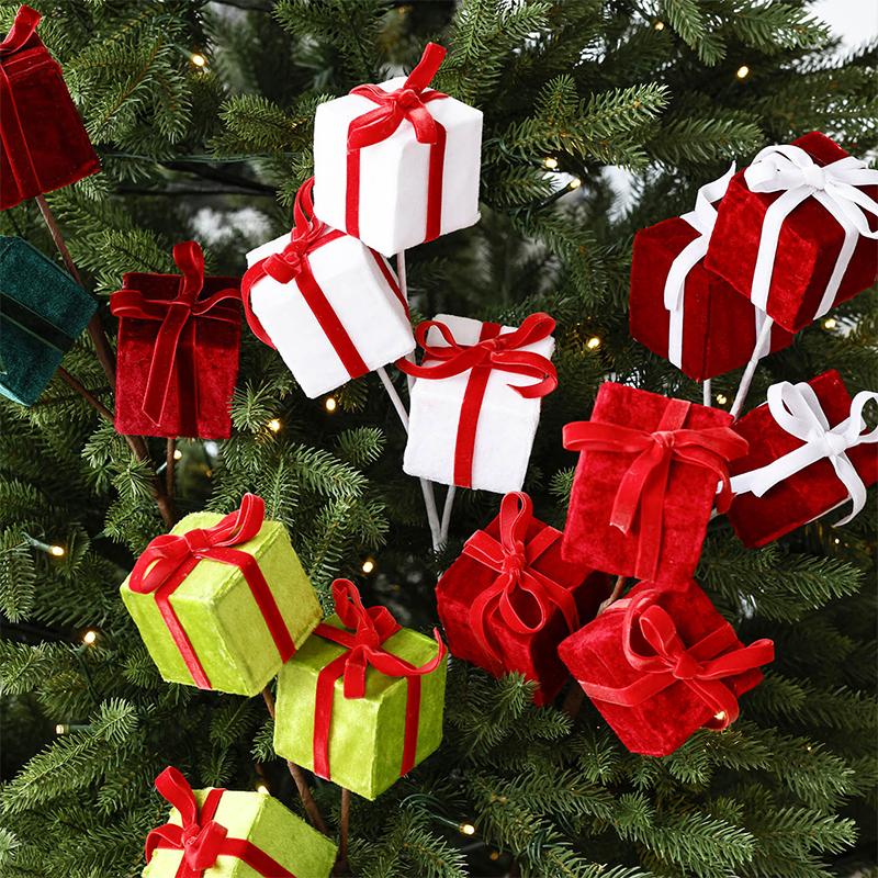

1PC Vase Filler Party Colorful Home Decoration Mini Gift Box Branches Christmas Ornaments Multiple Options Available вина червоного кольору
