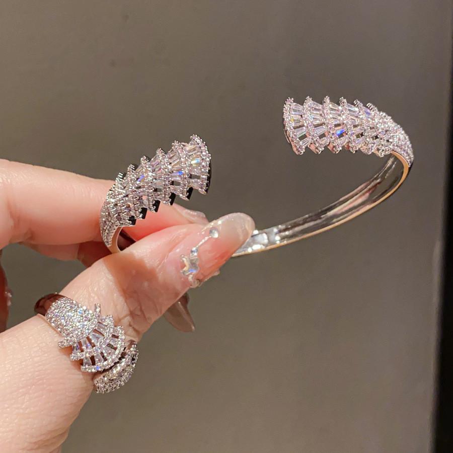 Snake Animal Jewelry Bracelet And Ring Combo In Silver For Trendy Daily Wear