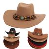 Felt Western Cowboy Hat Tibetan Style Jazz Fedora Hats New Felt Cap  Outdoor Riding