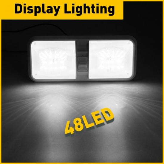 12V 48-LED Vehicle Car Interior Dome Roof Ceiling Reading Trunk Light Lamp White