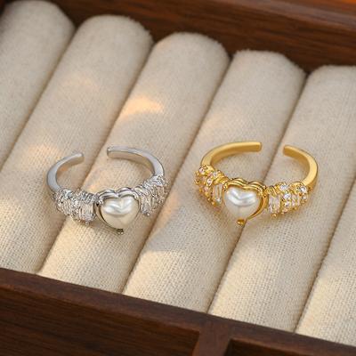 Adjustable Women's Ring Love Ring Fashion Personality Simple Clean Ins Style Girl Summer Beach Vacation Jewelry Finger Ring Wedding Party Jewelry