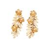 Trendy Cross-Border Floral Long Dangle Earrings for Women - European and American Heavy Industry Style