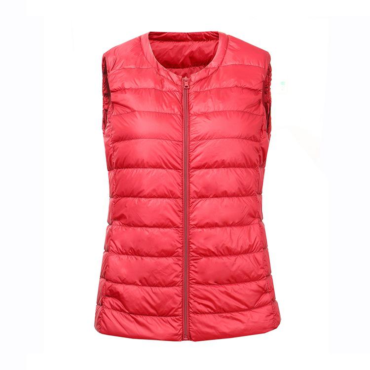 Gilet Sans Manches En Duvet De Canard Blanc Pour Femme - Chaud Et Léger - Automne/Hiver 2023 - Coupe Courte Décontractée