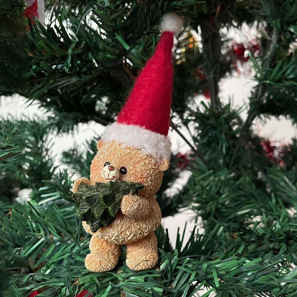 House Bear Crafts On Christmas Fine Workmanship Animal Ornaments For Decoration