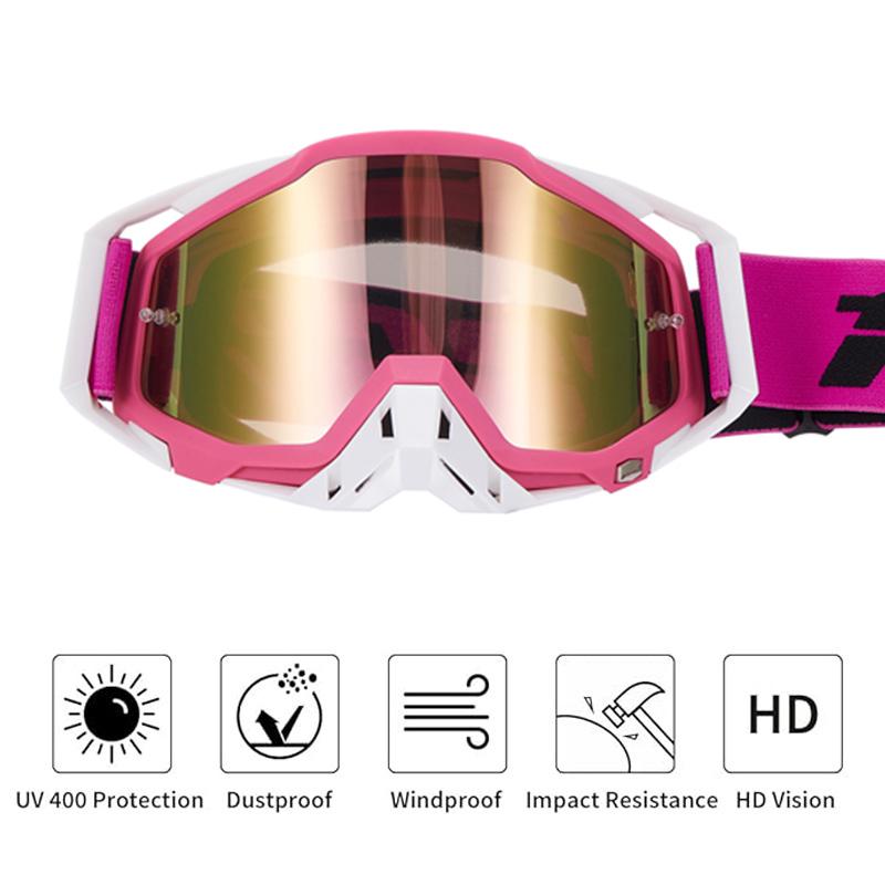 Motorcycle glasses MTB off-road goggles replacement lens single layer glasses bag