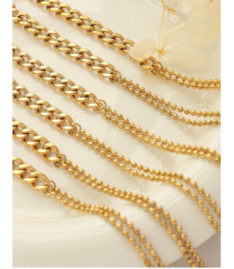 18K Gold Handmade Double Layer Rice Bead Bracelet for Women - European & American Style (E207)