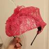 Fascinator Hut Damen Blume Netzband Kopfband Cocktail Teeparty Kopfschmuck