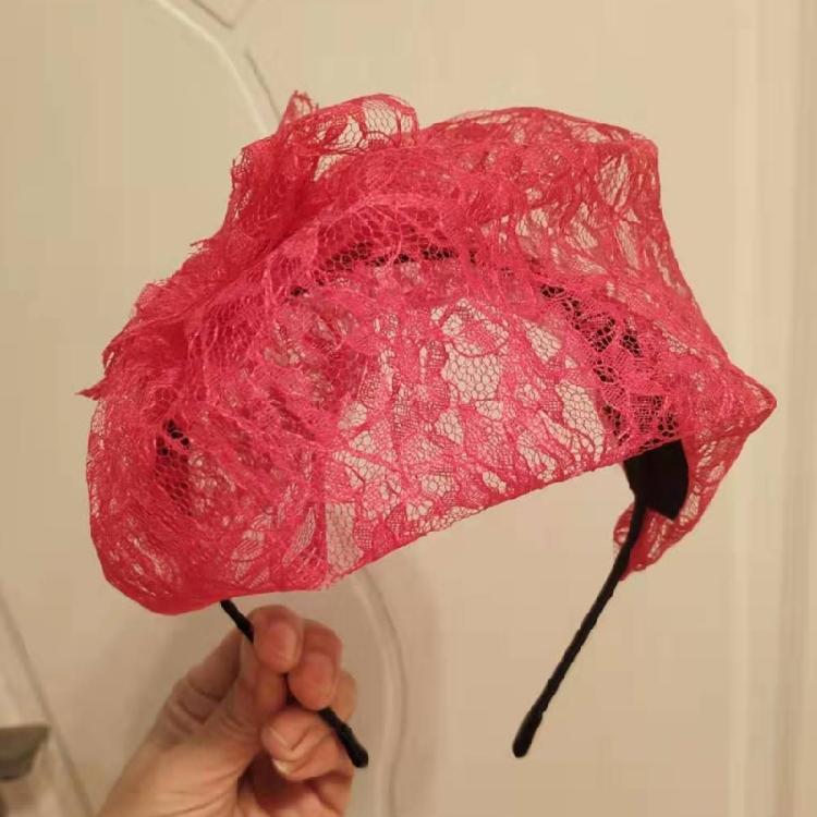 Fascinator Hut Damen Blume Netzband Kopfband Cocktail Teeparty Kopfschmuck