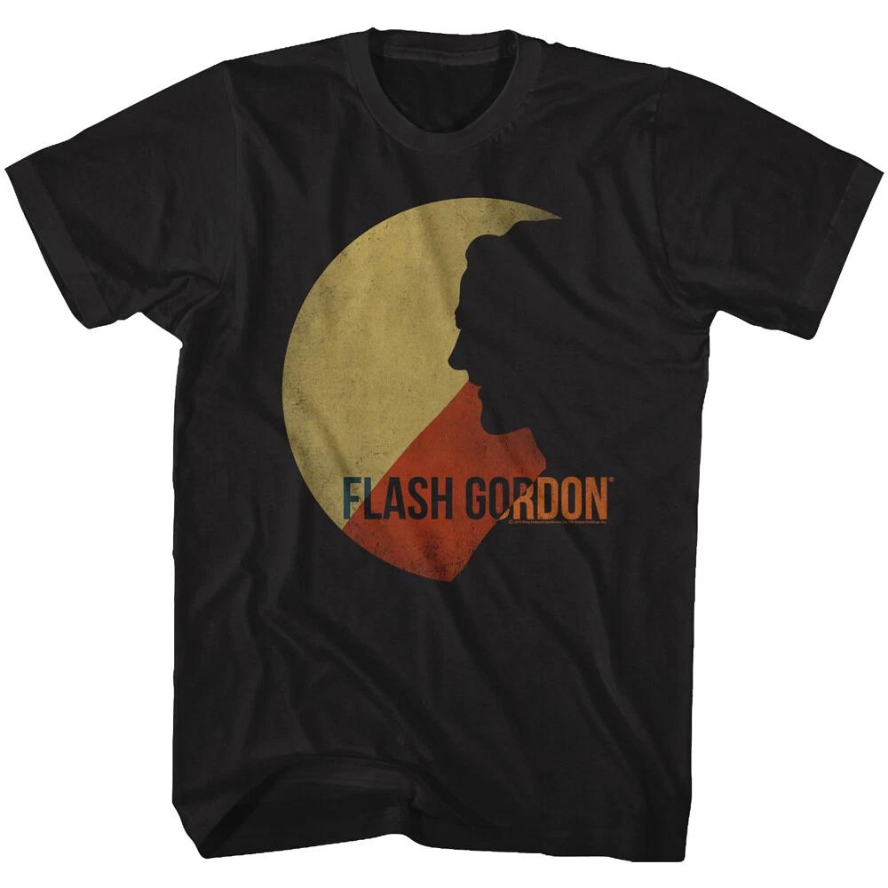 Flash Gordon Classic 80 s Movie Moon Of Firgia Flash Silhouette Men s T Shirt XL