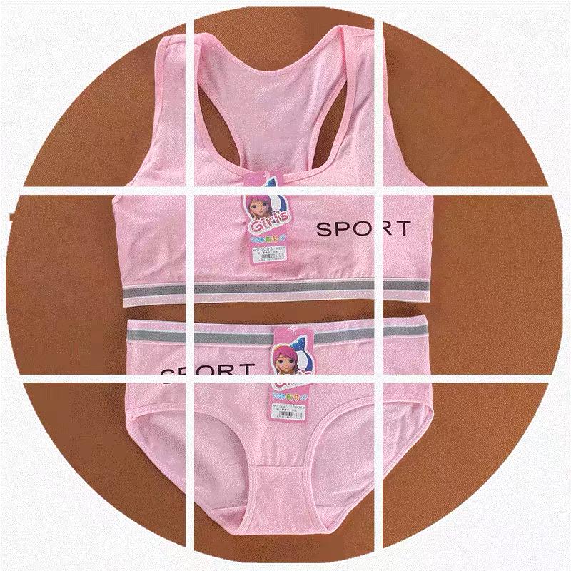 Lenjerie Intima Sutien Vestă Copii Chiloți Slip Respirabil Set Chiloți Sport
