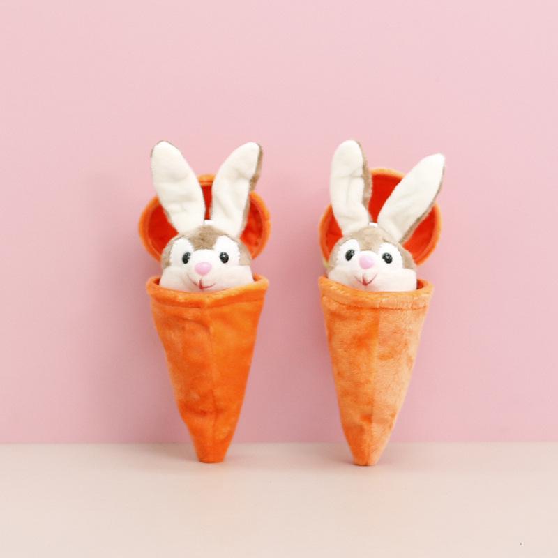 

Carrot Rabbit Plush Toy: Cute Stuffed Animal & Keychain Pendant for Kids 16 cm