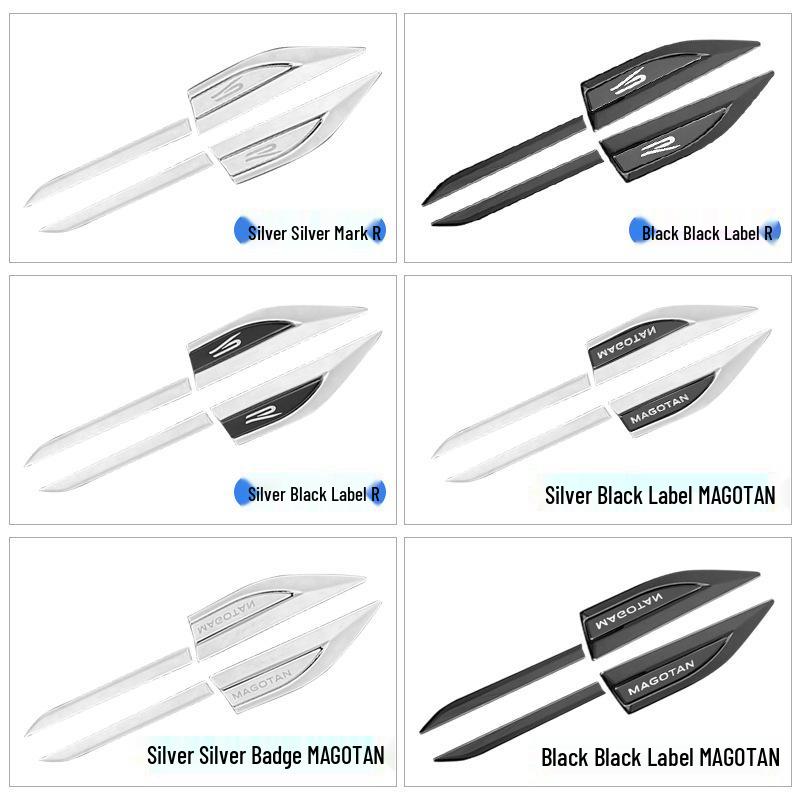 Magotan B9 Kotflügel Emblem 3D Edelstahl Dekorativer Aufkleber für Karosserie