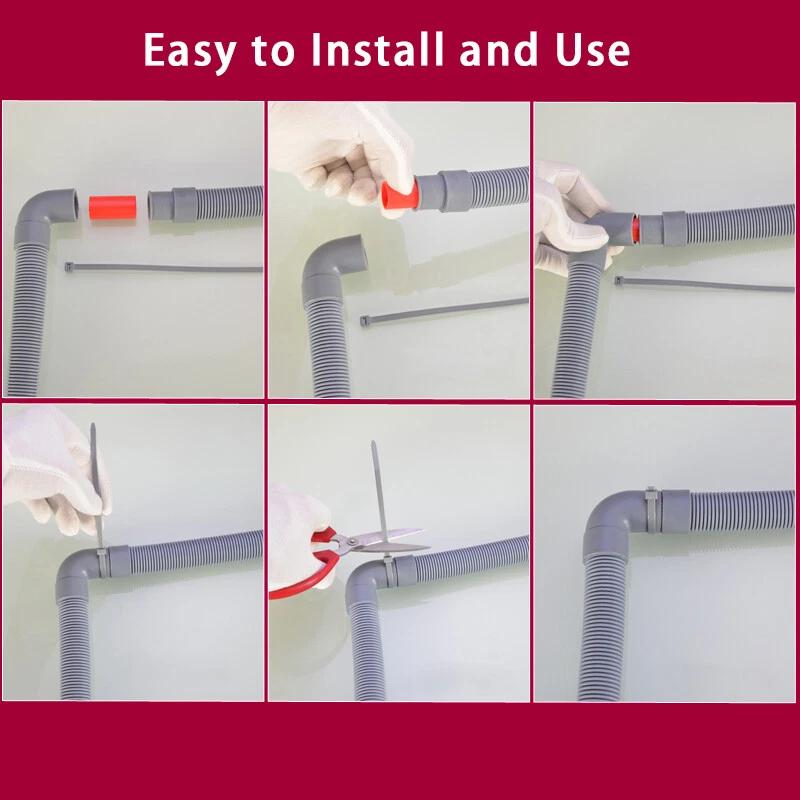 1.5/2/3/4 Metre Washing Machine Drain Hose Extension Pipe Sewer Outlet Tube Sewage Pipe Outlet Hose