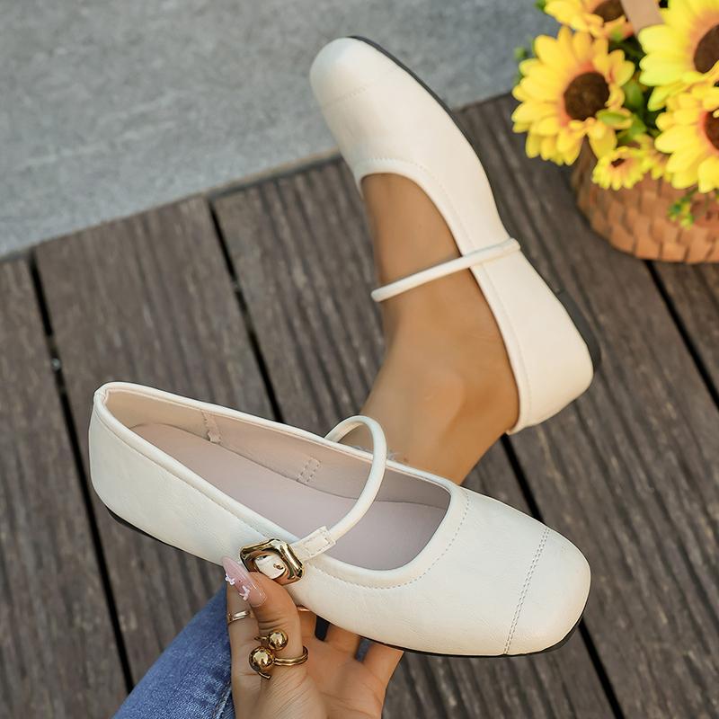 

Модные женские классические легкие удобные балетки 2025 осень мягкая подошва нескользящие лоферы женские из ПУ кожи квадратный носок платформа обувь для ходьбы 41 бежевый