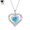 Heart Shape Rhinestone Pendant Necklace Women Copper Chain Fashion Jewelry 2025