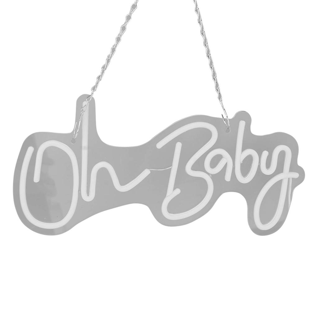Oh Baby Neon Sign Acrylic USB Powered Wall Decor Neon Light for Bar Wedding Holiday Party Birthday B
