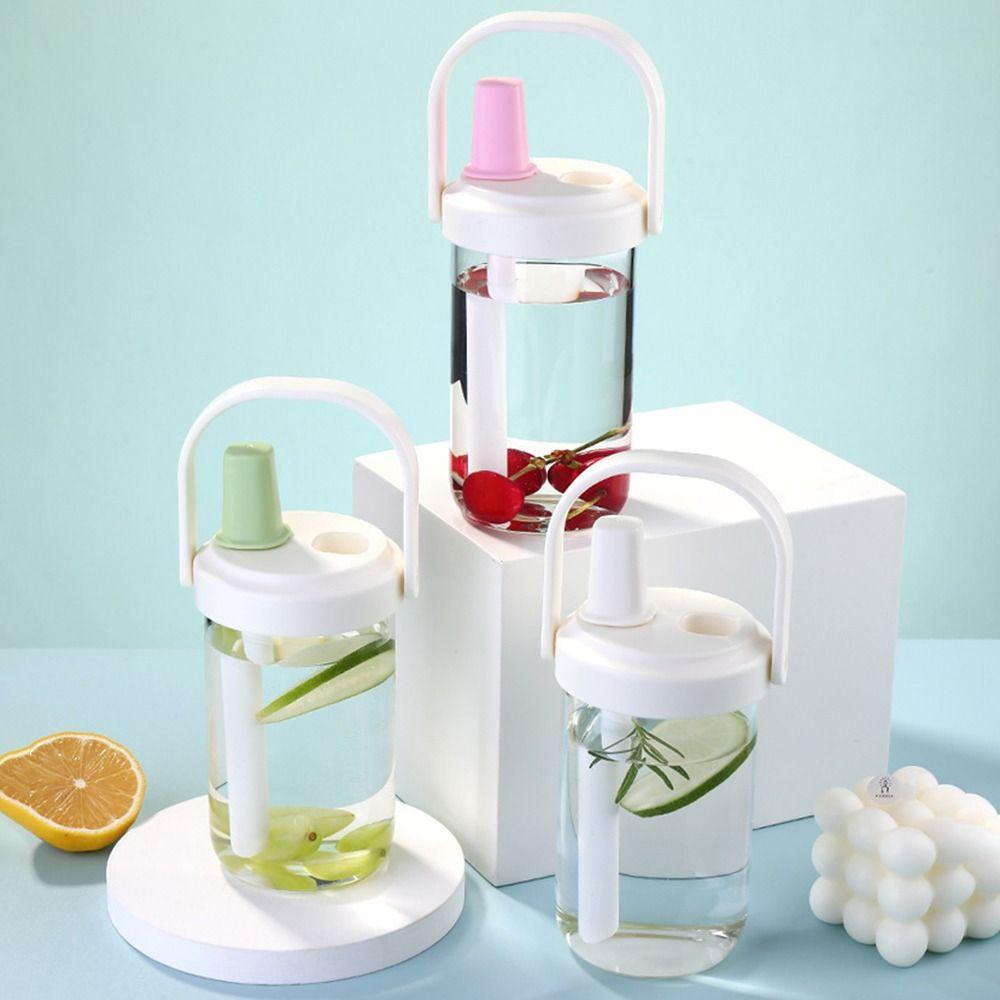 Plastic Pearl Milk Tea Straw Cup Straigh Drinking Drink Cup Portable Water Cup  Student