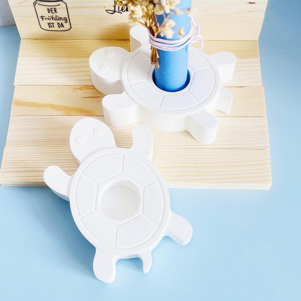 Little Turtle Candle Holder Mold Aromatherapy Long Candle Holder Plaster Molds Drip Molds