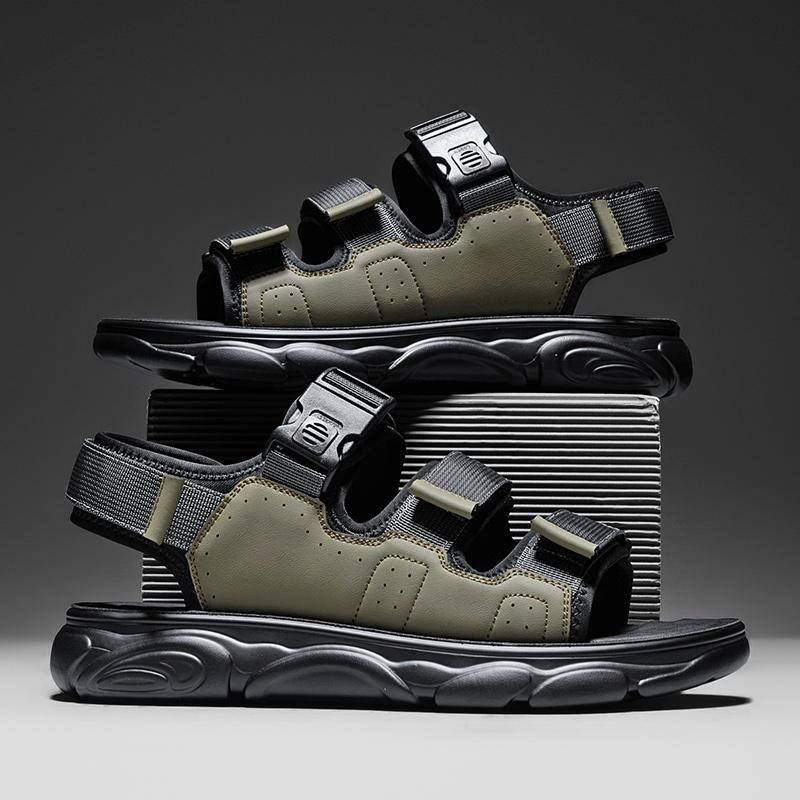 

Модный бренд Летние мужские сандалии Повседневная обувь Мужские Дышащие Пляжные сандалии Удобные для улицы, для ходьбы в воде, для путешествий, мужская обувь 44 зелёный