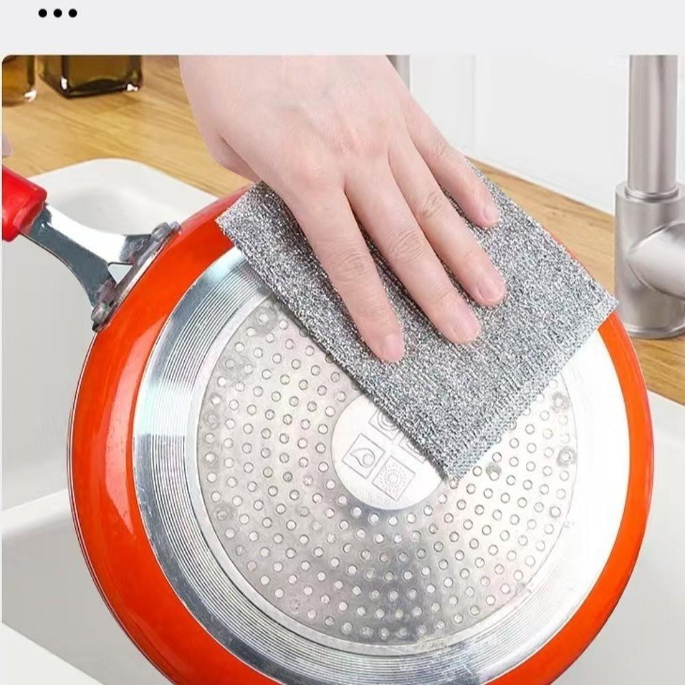 10 STÜCKE Multifunktionale Stahldraht Spültücher Antihaftöl Reinigungswerkzeuge Küchenreinigung Scheuerschwamm Doppelseitig