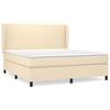 3127818 vidaXL Divan Bed with Mattress Cream 160x200 Cm Fabric