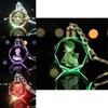 Elegante Llavero de Cristal de Genshin Impact Con Impresionante Luz LED de Colores Para Todas las Ocasiones