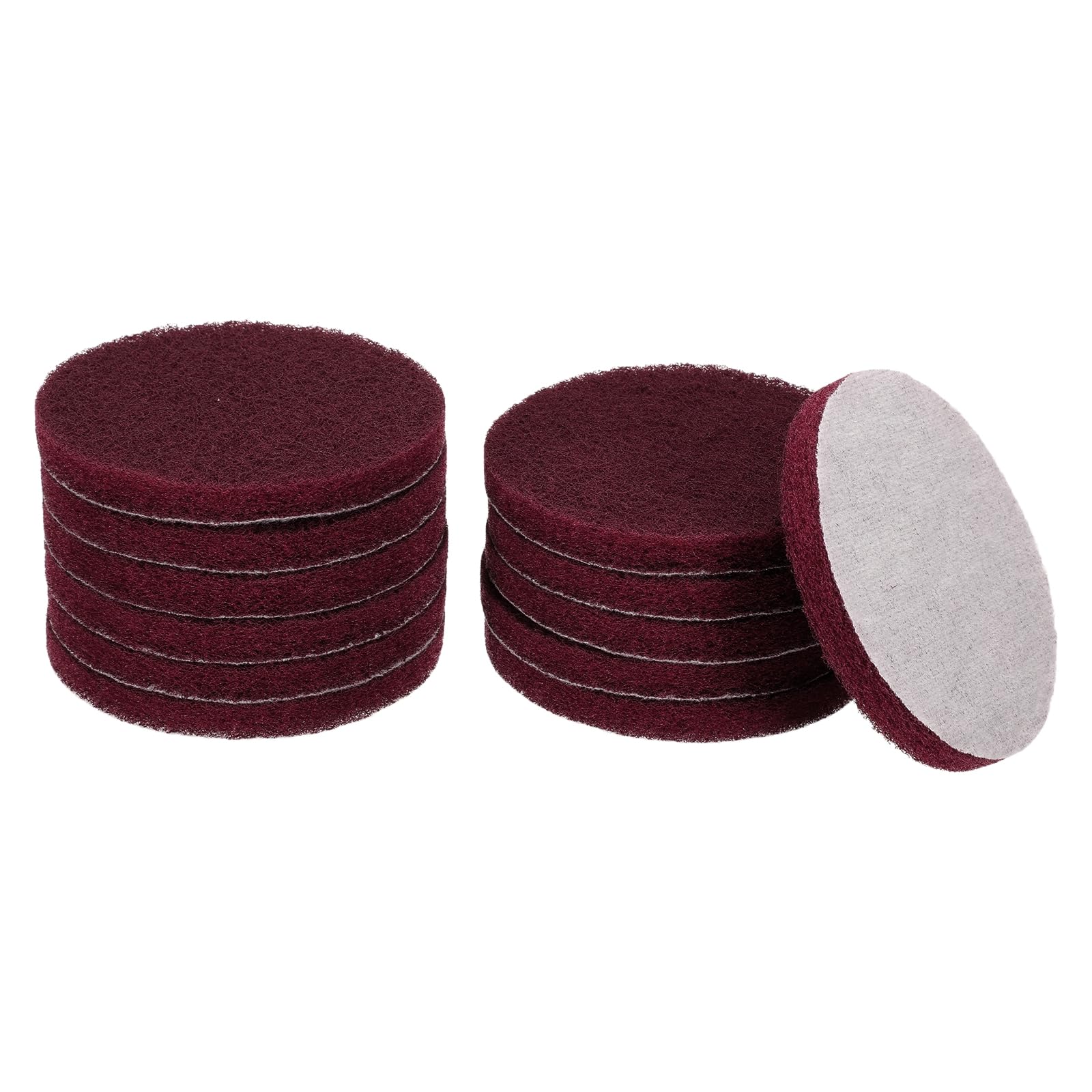 

uxcell 12pcs Scrubber Scrubbing Pads 500 Grit Drill Power Brush Hoop and Loop Surface Conditioning Discs Drill Scuffing Discs Scrub Pads for Home