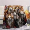 1PC Animals Print Flannel Blanket, High quality Comfortable for All Seasons, Home Decor, Warmth and Comfort