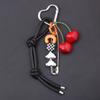 Y2K New Woven Rope Bag Keychain Ins Leather Rope Cherry Pin Contrast Color Bag Hanging Keychain For Women Bag charm Jewelry Gift