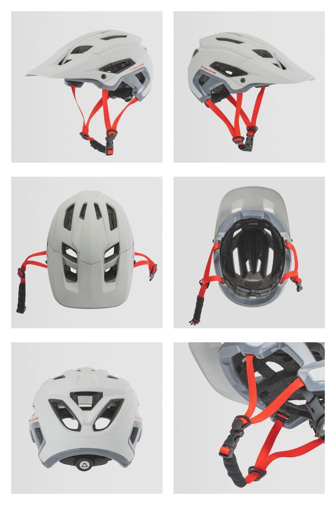 Dirtfreak CROSS SECTION Basis Half Shell Matte European Safety Standards Includes Size Adjustment and Fit Adjustment Dial for and Trail Helmet, Gray,