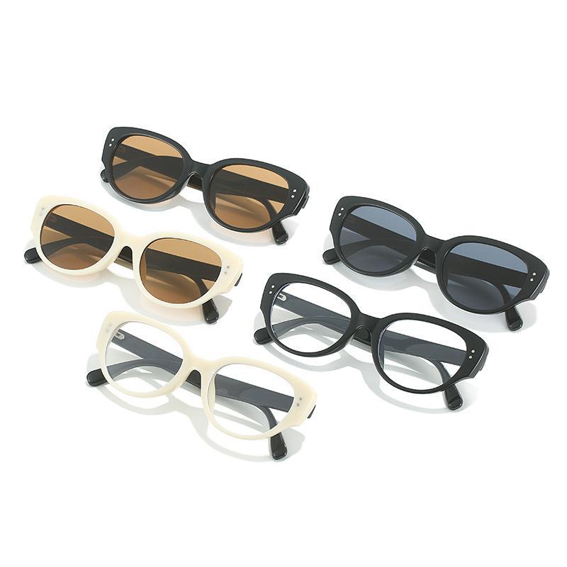 Rice Nails Cat Eye Sunglasses Women, Outdoor Sunscreen Sunglasses Retro Glasses