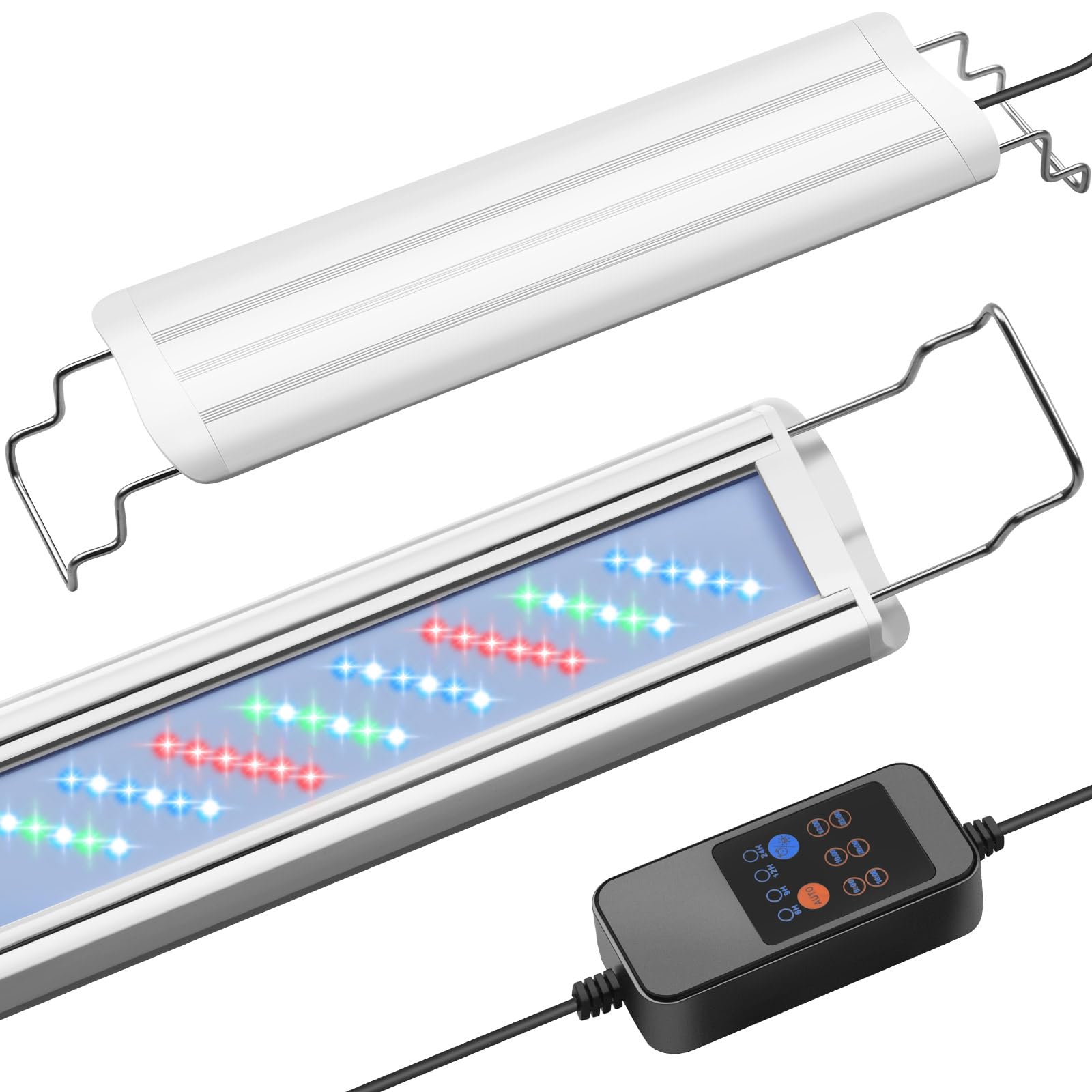 

FEDOUR 7W 30-45cm High-Brightness Adjustable Aquarium Light with Timer, 24/7 Auto Dimming Mode & 10 Brightness Levels, for Aquarium Lighting/Aquatic P