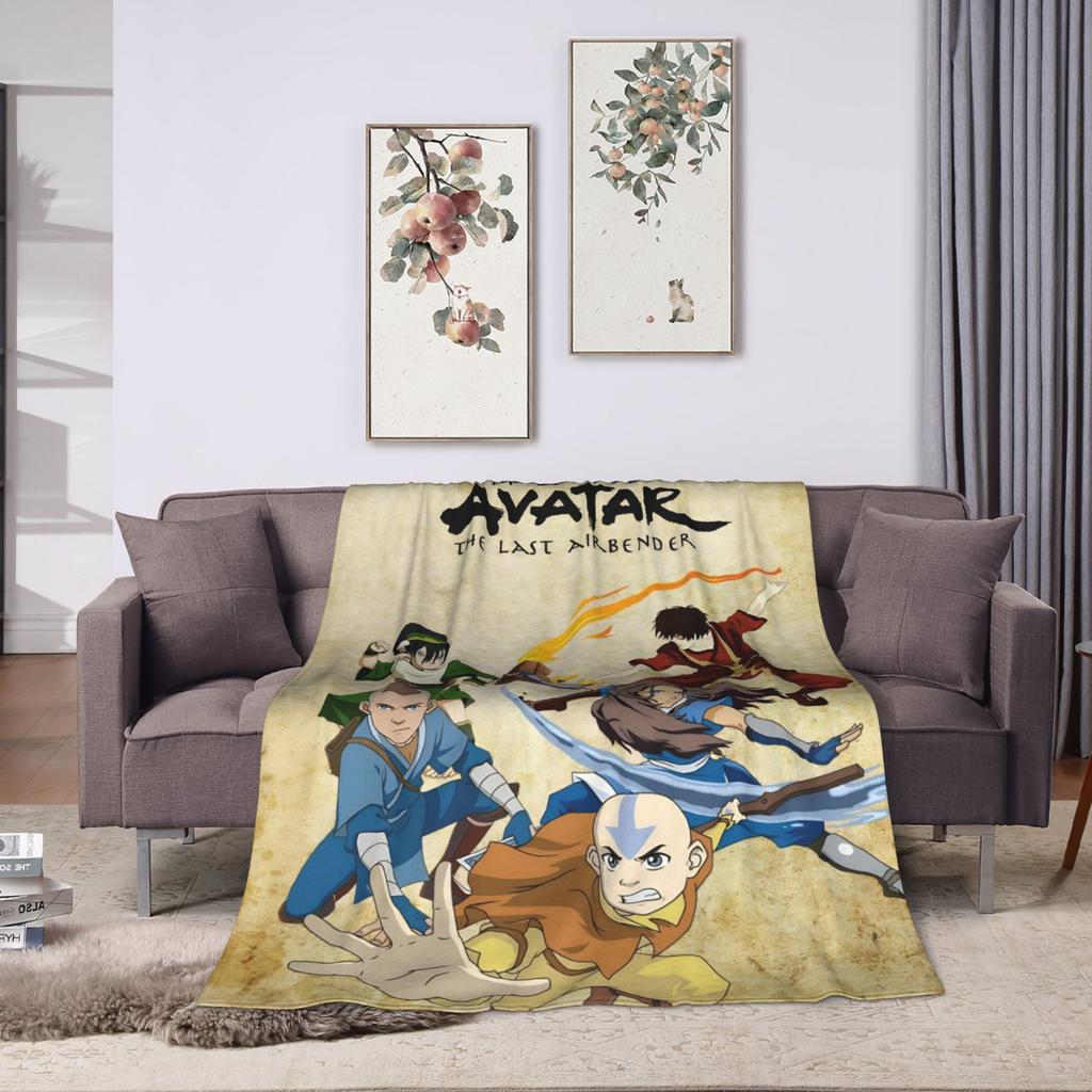 Avatar The Last Airbenders Blanket Soft Funny Plush Bedding Throws For Kids Living Room Flannel Bedspread Bed Cover
