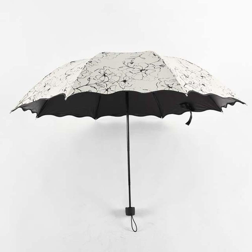 Flower Shaped Design Dual-use Folding Umbrella Lightweight anti-UV Protection Brolly  Outdoor